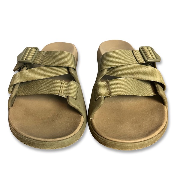Chaco Men\'s Chillo\'s Double Strap Slide Sandals Olive Green – Size 10 main image 8